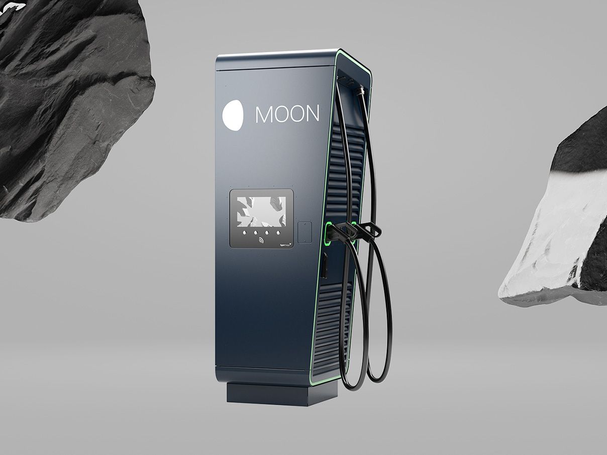 MOON POWER Charger HYC 200–400 DC hitra polnilna postaja v studijski predstavitvi.