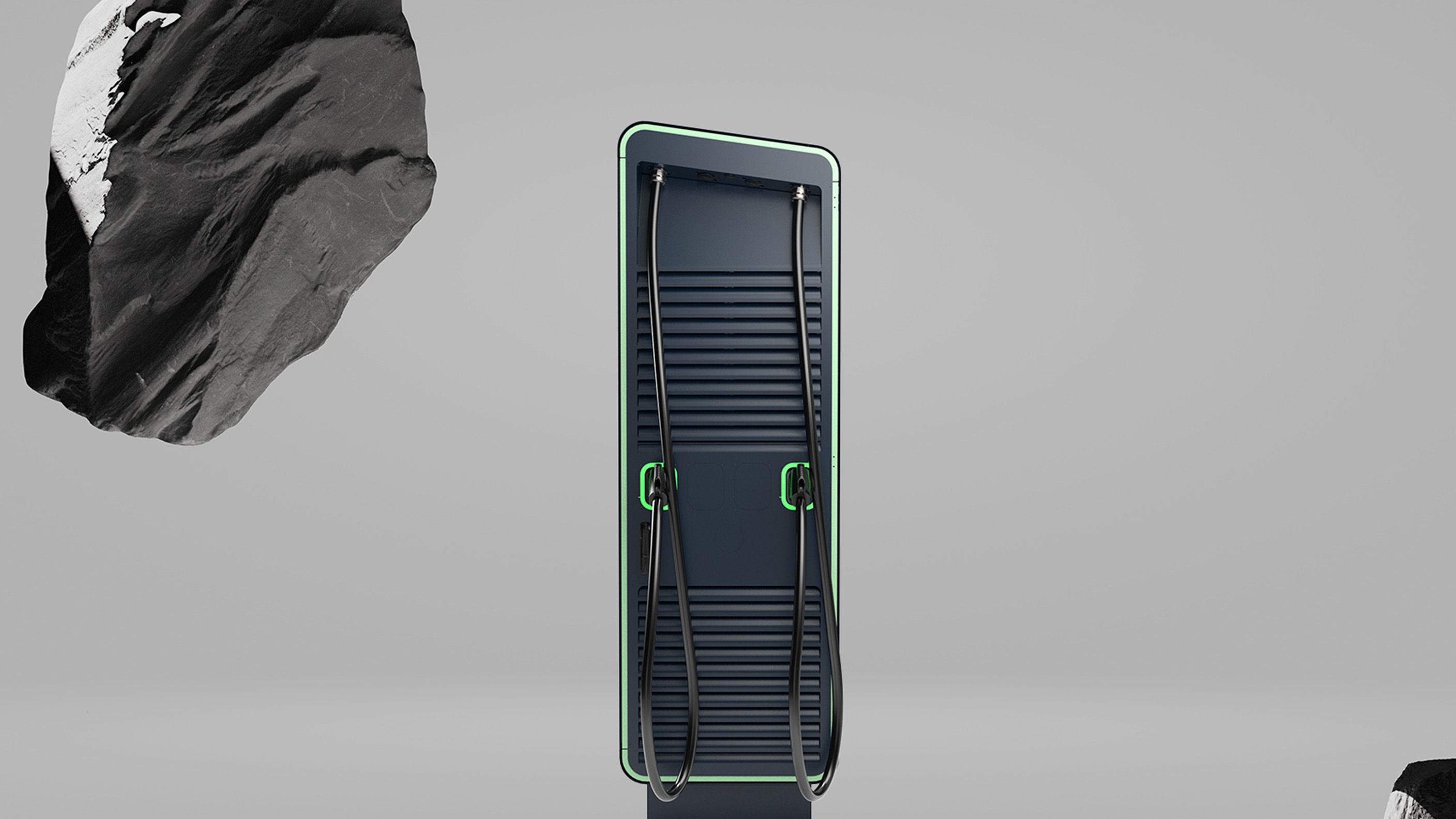 Fast charging station POWER Charger HYC 200-400 DC with boulders