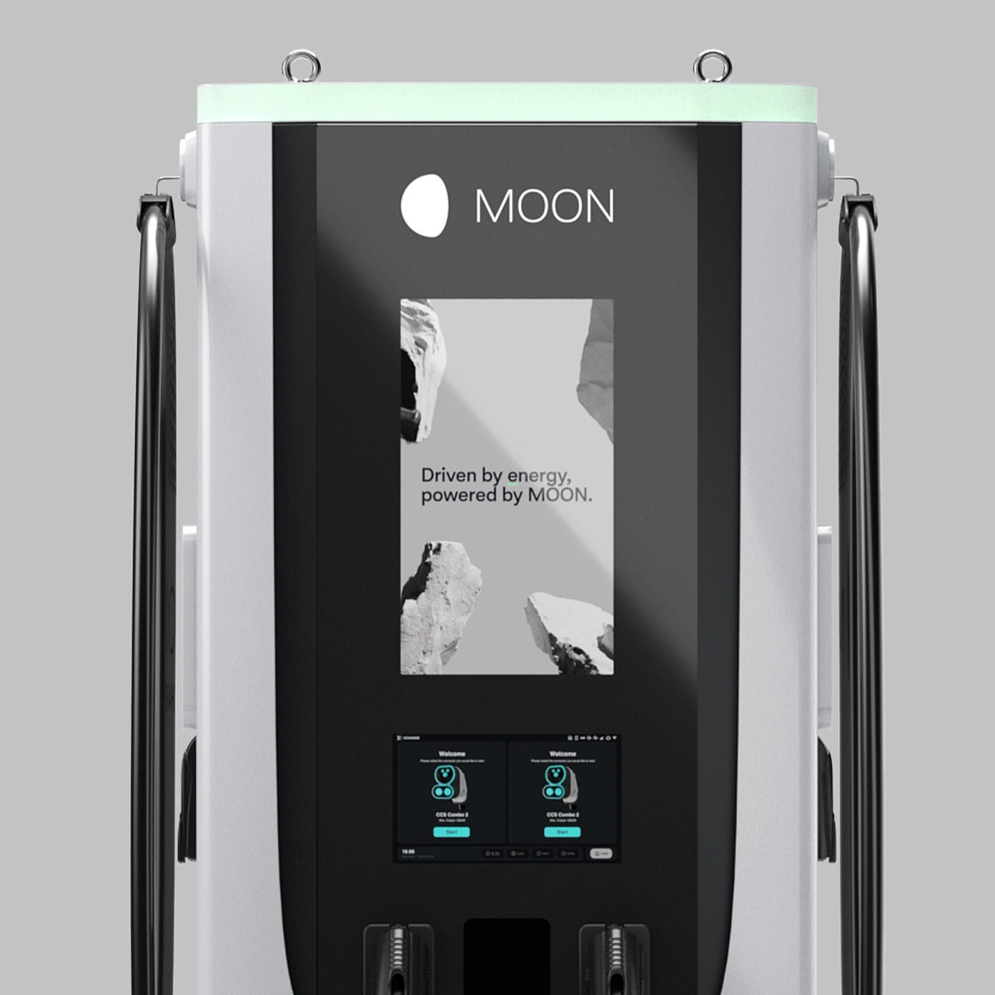 MOON POWER Charger C7 hitra polnilna postaja prikazana s sprednje strani.
